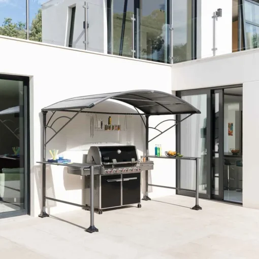 Abrigo para barbecue NEIBA cinza 2,27m