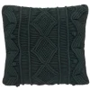 Almofada ALICANTE verde escuro macramé 40x40cm