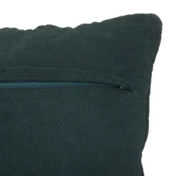 Almofada ALICANTE verde escuro macramé 40x40cm