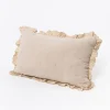 Almofada AMALFI bege com renda 45x60cm