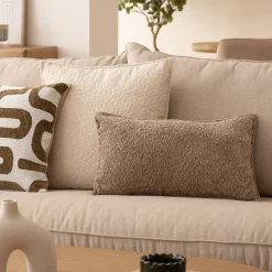 Almofada AUTOMNE bouclette taupe 30x50cm
