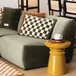 Almofada AUTOMNE xadrez verde caqui 38x58cm