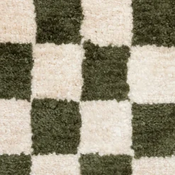 Almofada AUTOMNE xadrez verde caqui 38x58cm