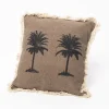 Almofada bege palmeiras 45x45cm