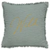 Almofada bordada WILD ROMANCE verde 45x45cm