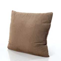 Almofada castanha com pelo 60x60cm