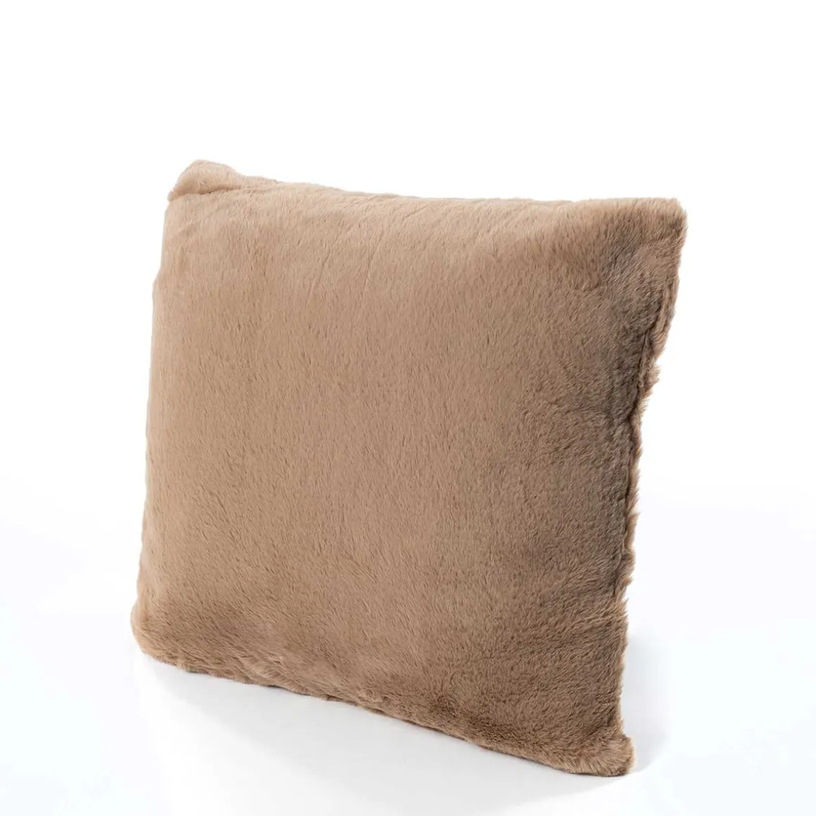 Almofada castanha com pelo 40x40cm