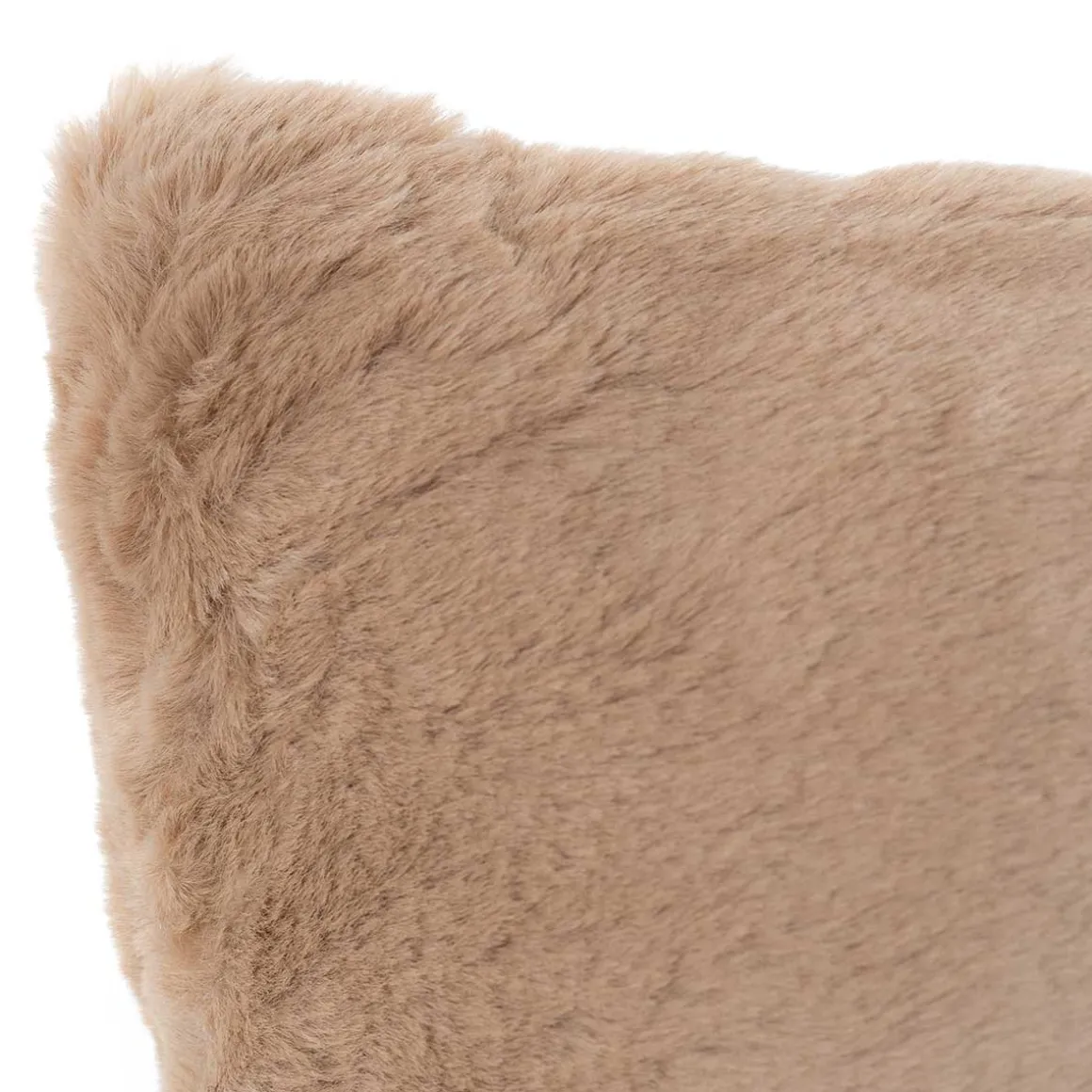 Almofada castanha com pelo 40x40cm