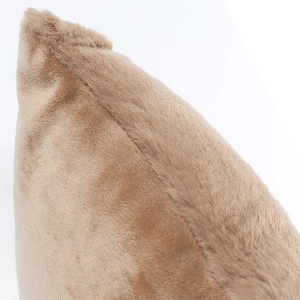 Almofada castanha com pelo 40x40cm