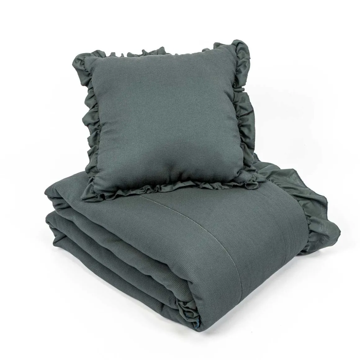 Almofada CHESTER azul com folho 45x45cm