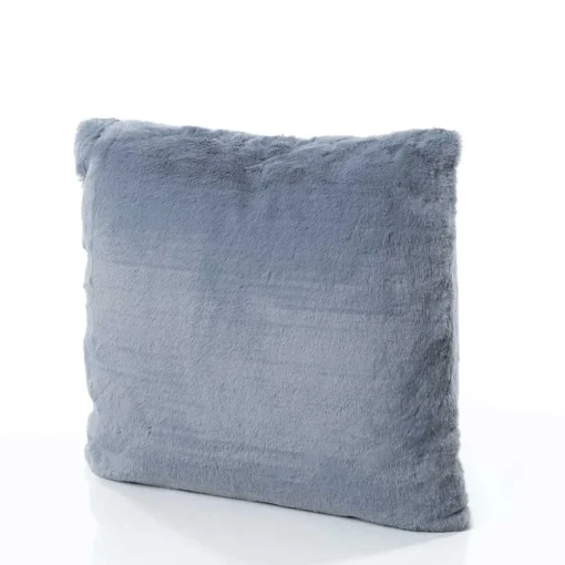 Almofada cinza escuro com pelo 40x40cm