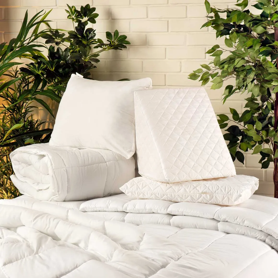 Almofada de algodão percal com microgel PLUS 50x70cm