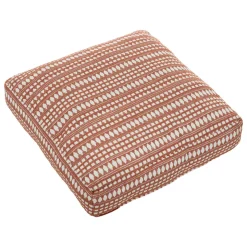 Almofada de chão MICAH JACQUARD terracota e cru 38x38cm