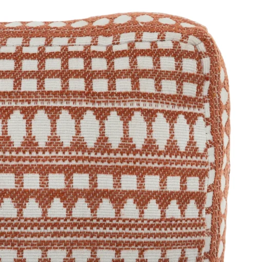 Almofada de chão MICAH JACQUARD terracota e cru 38x38cm