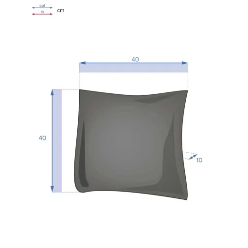 Almofada de exterior KORAI azul canard