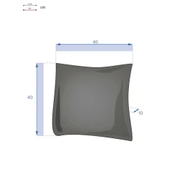 Almofada de exterior KORAI cinza escuro