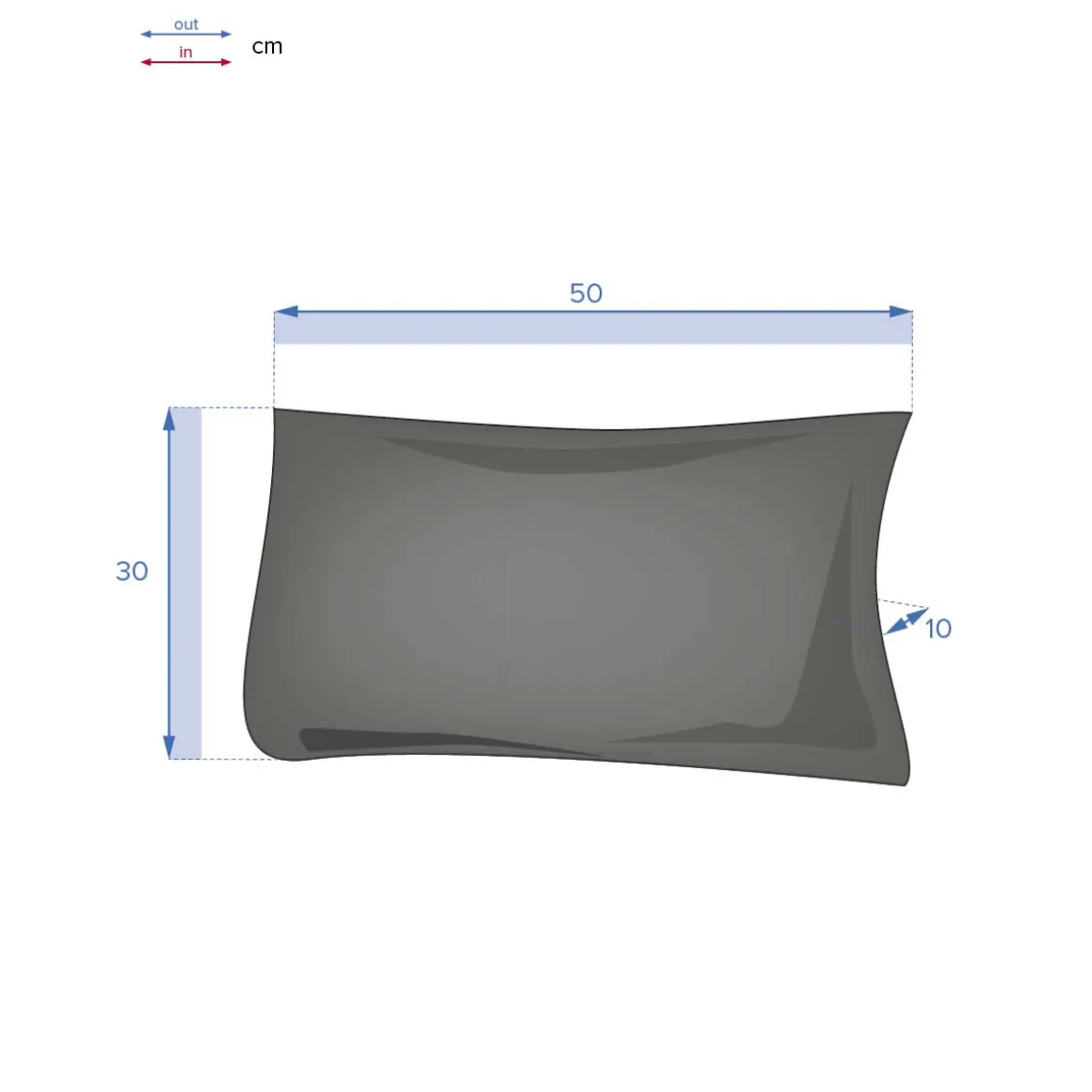 Almofada de exterior KORAI azul canard