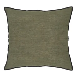 Almofada DOLCE RIVIERA verde caqui bordada 45x45cm