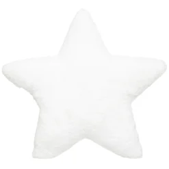 Almofada estrela pelo branco 39x39cm