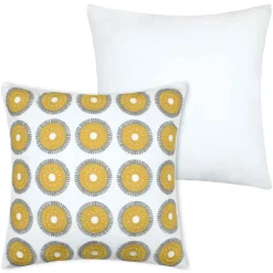 Almofada flor HARBOR amarelo 45x45cm