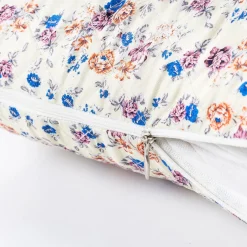 Almofada FLORAL rosa pastel com atilhos 30x50cm