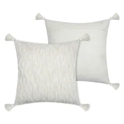 Almofada HARBOR linho com pompons 45x45cm