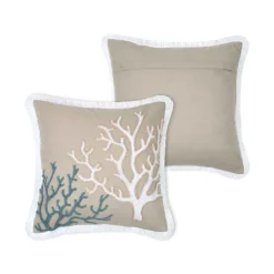 Almofada HARBOR natural com franjas 40x40cm