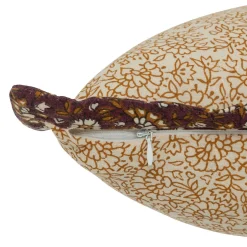 Almofada INDIE bege com flores 38x58cm