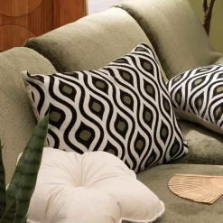 Almofada jacquard TWISTED LIME 38x58cm