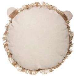 Almofada leão com franjas 44cm