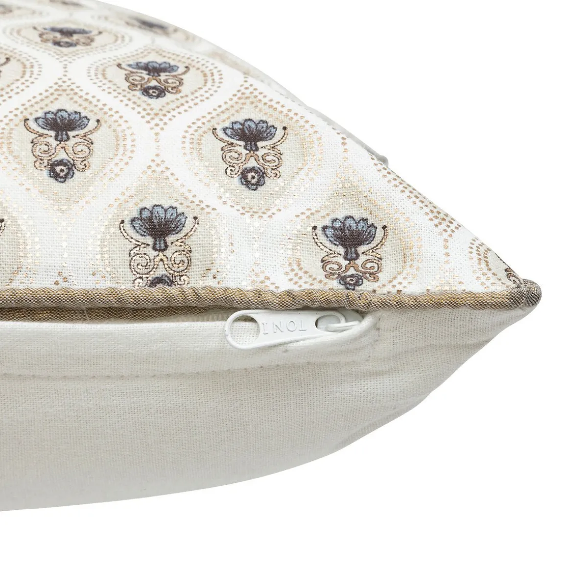 Almofada LITTLE COTTAGE efeito metalizado 40x40cm