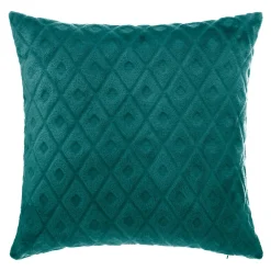 Almofada losangos azul petróleo 40x40cm