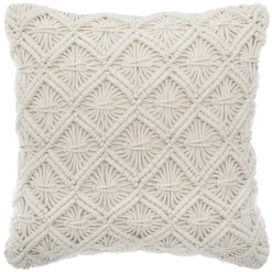 Almofada Macramé Cru 40x40cm