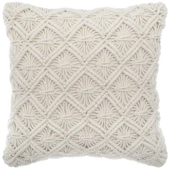 Almofada Macramé Cru 40x40cm