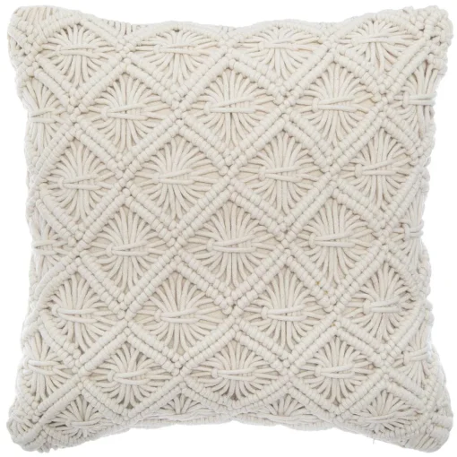 Almofada Macramé Cru 40x40cm
