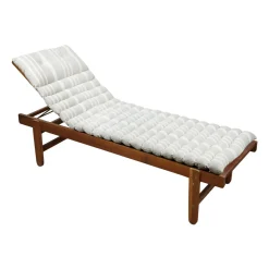 Almofada para espreguiçadeira SOLEIL RISCAS branco e cru