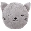 Almofada redonda gato cinza