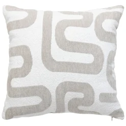 Almofada SAFINA bege e branco 40x40cm