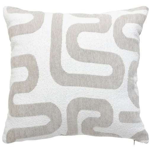 Almofada SAFINA bege e branco 40x40cm