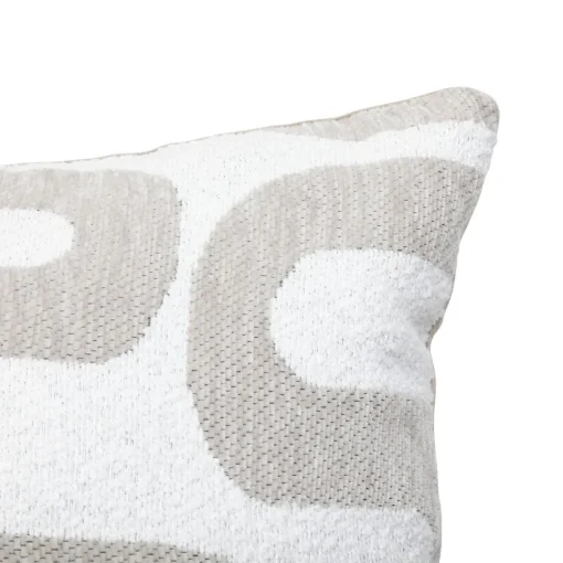 Almofada SAFINA bege e branco 40x40cm