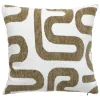 Almofada SAFINA verde caqui e branco 40x40cm