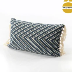 Almofada stripes com franjas 30x50cm