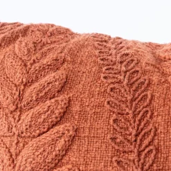 Almofada THE FLORAL folha terracota 45x45cm