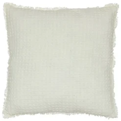 Almofada THE FLORAL waffle branca 45x45cm