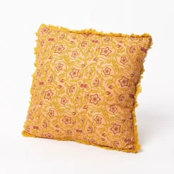 Almofada YUCATAN floral amarelo 45x45cm