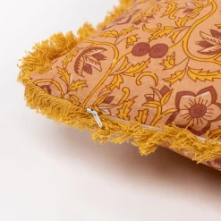 Almofada YUCATAN floral amarelo 45x45cm