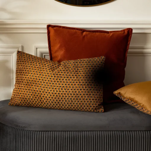 Almofada zaika chenille AUTOMNE caramelo 30x50cm