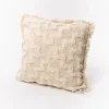 Almofada zigzag bege 45x45cm
