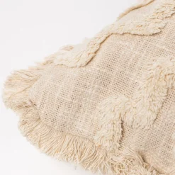 Almofada zigzag bege 45x45cm