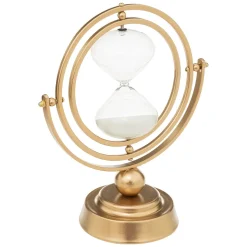 Ampulheta com suporte em metal dourado CARAVANE